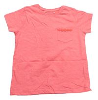Neónově oranžové tričko s vreckom Primark