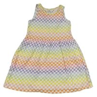 Bielo-farebné kockované šaty H&M
