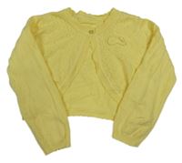 Žlté perforované prepínaci svetrové bolerko Nutmeg