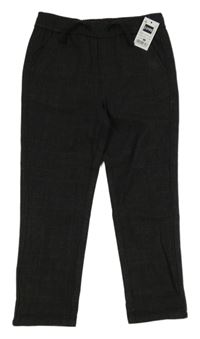 Nové - čierno-antracitové kockované nohavice dunnes