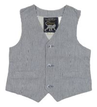 Modro-biela pruhovaná spoločenská vesta