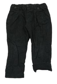 Čierne vzorované podšité chino nohavice Zara