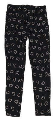 Černé tregíny se srdíčky Pep&Co