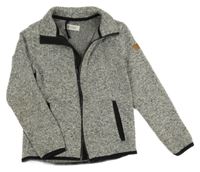 Sivo-čierna melírovaná pletená prepínaci mikina H&M