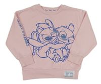 Svetloružová mikina so Stitchem Primark