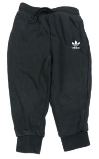 Tmavošedé tepláky s logem Adidas