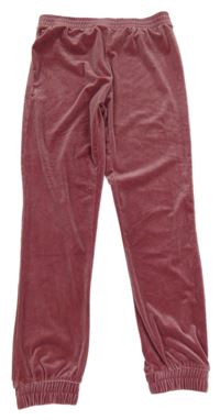 Starorůžové sametové tepláky Nutmeg