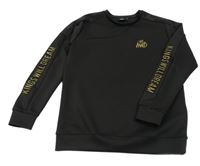 Čierna športová mikina s nápisom KWD