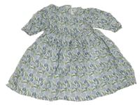 Světlermodré kvetované ľahké šaty dunnes