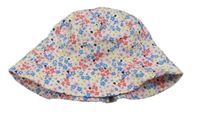 Barevný květovaný plátěný klobouk Topolino