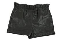 Černé koženkové kraťasy Primark