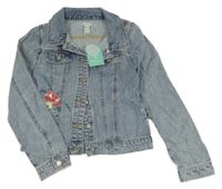 Nová - modrá crop rifľová bunda s flitrami Monsoon