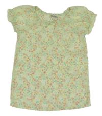 Mintové vzorované ľahké šifónové tričko Kiki&Koko