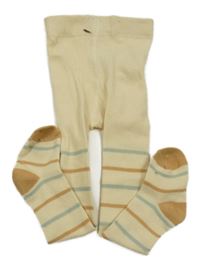 Smotanové pruhované pančuchy