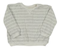 Bílo-šedá pruhovaná mikina M&S