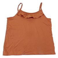 Tehlový top s volánikom H&M