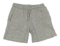 Sivé melírované teplákové kraťasy H&M