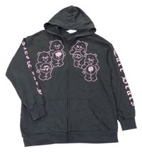 Tmavošedá propínací mikina s medvědy a kapucí H&M