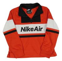Červeno-bílo-černá mikina s logem Nike Air
