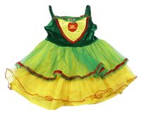 Kockovaným - Zeleno-žlté šaty s jablkem George