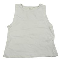 Biely rebrovaný crop top zn. Next