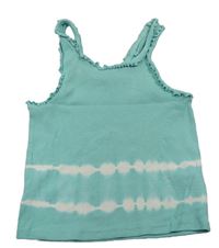 Tyrkysovo-biely rebrovaný top s prúžkami M&S