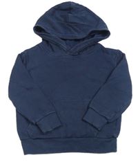 Tmavomodrá mikina s kapucňou H&M