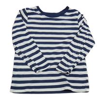 Tmavomodro-biele pruhované tričko George