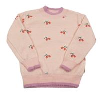 Ružový sveter s třešněmi