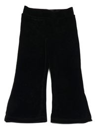 Čierne zamatové flare legíny River Island