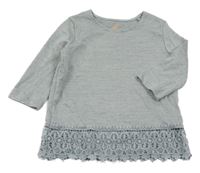 Sivá tunika s čipkou Pepperts