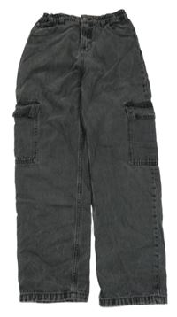 Sivé široké cargo rifle Manor