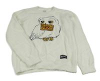 Biela chlpatý sveter s Hevikou - Harry Potter C&A