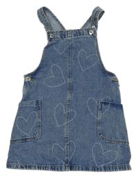 Modré rifľové na traké šaty so srdiečkami Primark