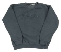 Antracitová mikina s logom Baker