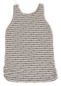 Bielo-tmavomodrý pruhovaný top so srdiečkami Yigga