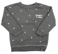 Sivá vzorovaná mikina s nápisom Primark