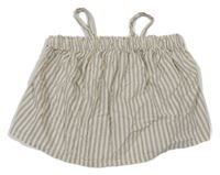 Béžovo-sivý pruhovaný top H&M