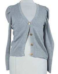 Dámsky sivý rebrovaný crop sveter Primark