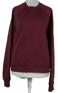 Dámská vínová crop oversized mikina Asos 