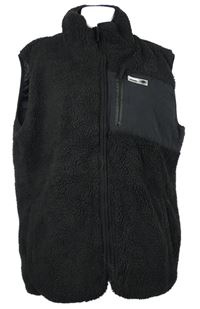 Dámska čierna huňatá vesta Bench