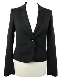 Dámské černé crop sako H&M