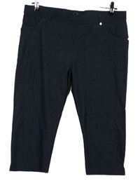 Dámské tmavomodré capri tregíny riflového vzhledu Select 