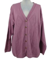 Dámský růžový vzorovaný propínací svetr St. Bernard 