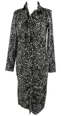 Dámské černo-bílé vzorované košilové šaty River Island 