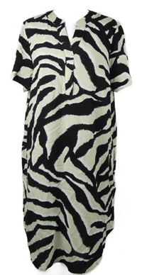 Dámské černo-béžové vzorované šaty Tom Tailor 