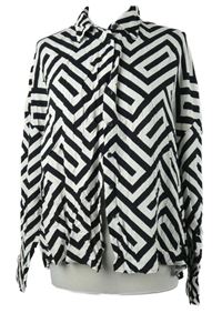 Dámská černo-smetanová vzorovaná halenka TU 