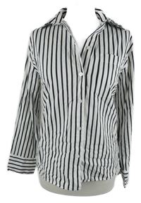 Dámská bílo-černá pruhovaná halenka H&M