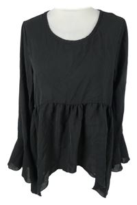 Dámska čierna peplum blúzka Shein
