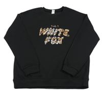 Čierna mikina s nápisom